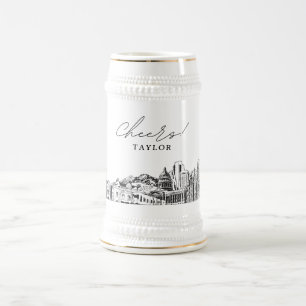 Chope À Bière Salt Lake City - Skyline personnalisé Bière Stein