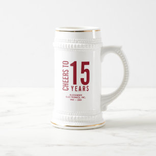 Chope À Bière Salutations à 15 ans d'anniversaire d'affaires