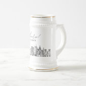 Chope À Bière San Antonio Texas Personnalisé Skyline (Devant droit)