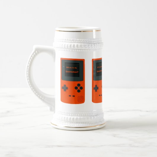 Chope À Bière Serez-Vous Mon Groomsman Main Game Électronique (Gauche)