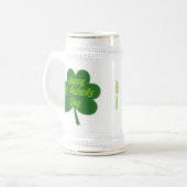 Chope À Bière Shamrock de la Saint-Patrick personnalisable (Devant gauche)