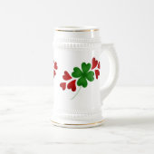 Chope À Bière Shamrock et coeur (Devant droit)