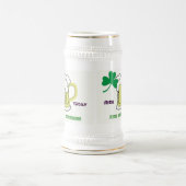 Chope À Bière Shamrock, et Mog de bière Stien (Centre)