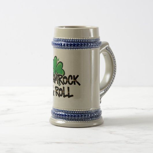 Chope À Bière Shamrock et Roll St. Patrick's Day (Devant droit)