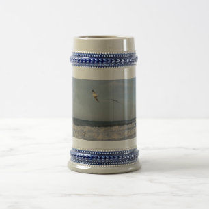 Chope À Bière Shore & Sky & Seagulls Gris /Blue 22 oz Stein