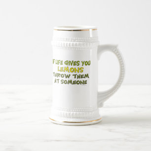 Chope À Bière Si la vie vous donne les citrons attaquent