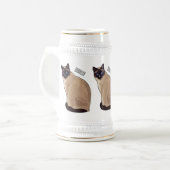 Chope À Bière Siamese cat cartoon (Devant gauche)