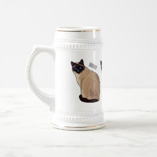 Chope À Bière Siamese cat cartoon