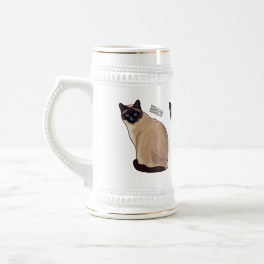 Chope À Bière Siamese cat cartoon (Gauche)
