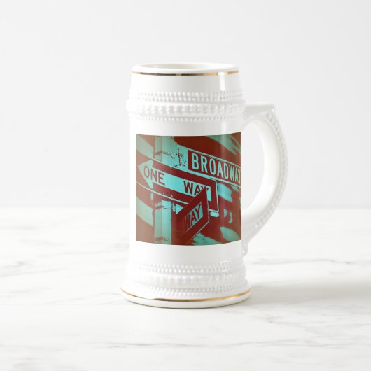 Chope À Bière Signe de Broadway (Devant droit)