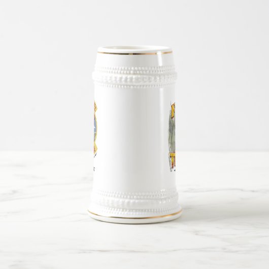 Chope À Bière Signe fait sur commande de Stein w/call de bière (Centre)