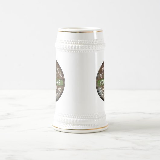 Chope À Bière Signe irlandais personnalisé de pub (Centre)