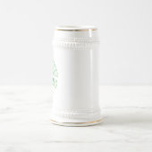 Chope À Bière Silence blanc blanc avec garniture or (Centre)