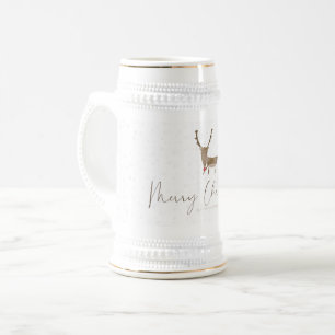 Chope À Bière Silhouette de renne en ligne artistique de Slipper