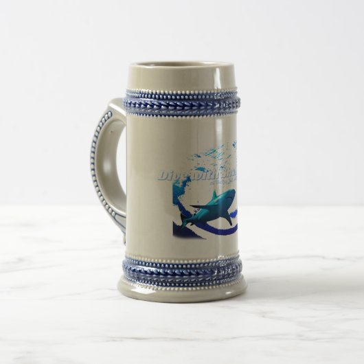 Chope À Bière Silhouette de requin de récif (Devant gauche)