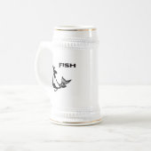 Chope À Bière Silhouette du poisson de saut (Devant gauche)