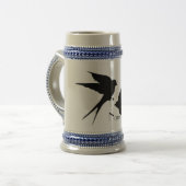 Chope À Bière Silhouettes d'oiseaux hirondelles Thunder_Cove (Devant gauche)