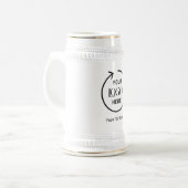 Chope à bière simple avec logo et texte pour entre (Devant gauche)