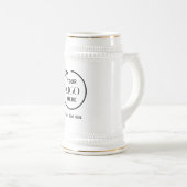 Chope à bière simple avec logo et texte pour entre (Devant droit)