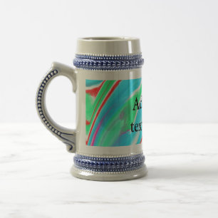 Chope À Bière Simple coulée acrylique marbre ajoutez votre texte