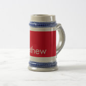 Chope À Bière simple initial letter monogram add your name lett (Devant droit)