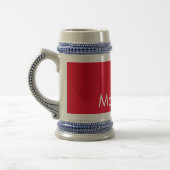 Chope À Bière simple initial letter monogram add your name lett (Gauche)