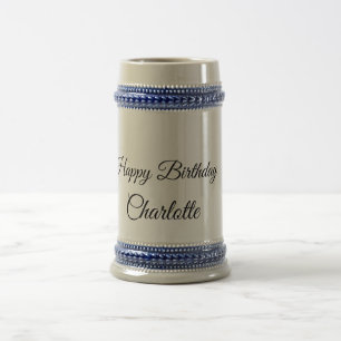 Chope À Bière SIMPLE MINIMAL.CUTIE AJOUTER NOM BÉBÉ joyeux anniv