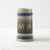 Chope À Bière Simple monogramme ajouter votre nom lettre man min (Centre)
