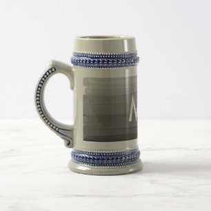 Chope À Bière Simple monogramme ajouter votre nom lettre man min