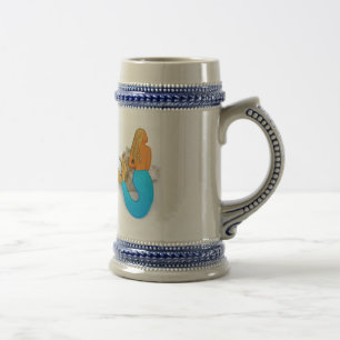 Chope À Bière sirène à queue bleue