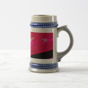 Chope À Bière sirènes roses nageant