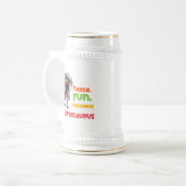 Chope À Bière Sistersaurus Équipe de dinosaures sœurs appariées (Devant gauche)