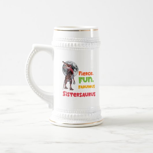 Chope À Bière Sistersaurus Équipe de dinosaures sœurs appariées (Gauche)