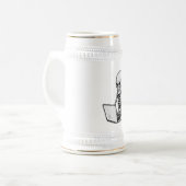 Chope À Bière Skeleton Working Hard on Laptop (Devant gauche)