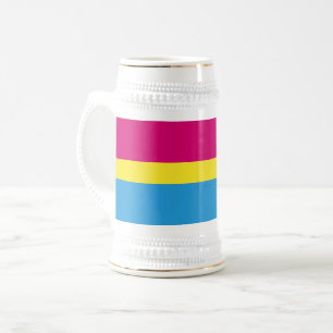 Chope À Bière SlipperyJoe pansexuel drapeau de la fierté rose am