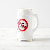 Chope À Bière SlipperyJoe's Do Not Spoon Bacon rouge avertisseme (Devant droit)