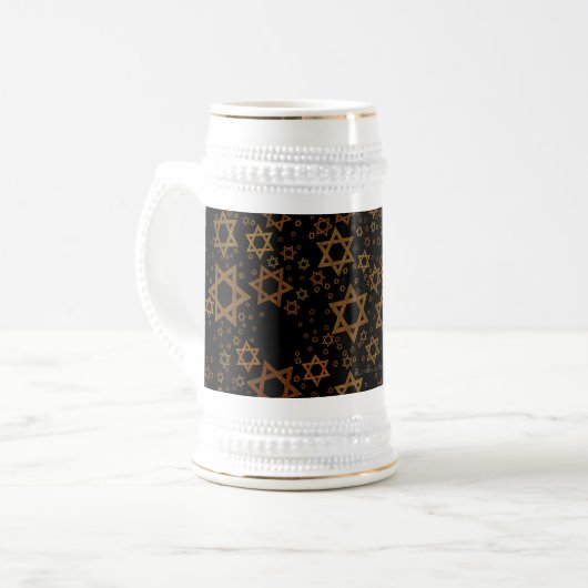 Chope À Bière SlipperyJoe's Happy Hanoukka multiples étoiles de  (Devant gauche)