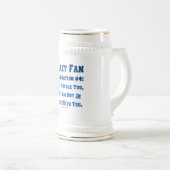 Chope À Bière SlipperyJoe's stalk fan fou drôle de blague explic (Devant droit)