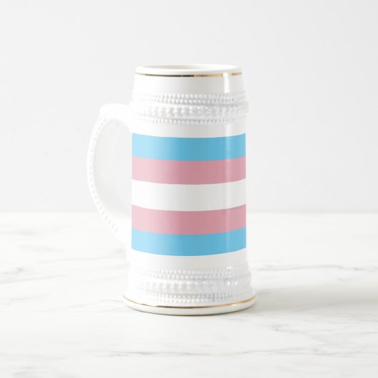 Chope À Bière SlipperyJoe's transgenre pride drapeau de la diver (Devant gauche)