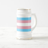 Chope À Bière SlipperyJoe's transgenre pride drapeau de la diver (Devant droit)