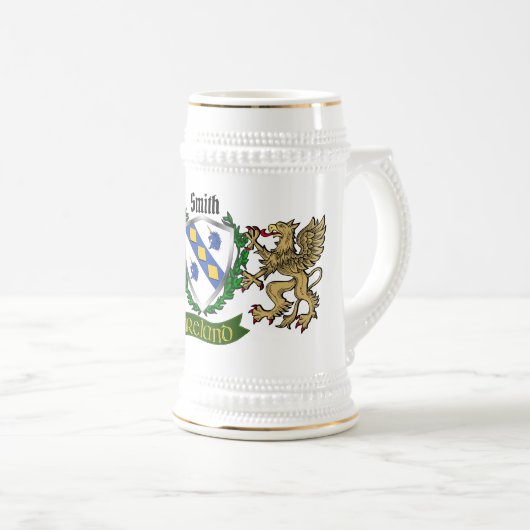 Chope À Bière Smith/Smyth Irish Shield Beer Stein (Devant droit)