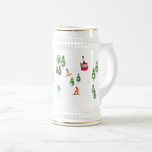 Chope À Bière Snowboard d'hiver moderne Snowboard (Devant droit)