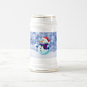 Chope À Bière Snowman hiver Joyeux Noël neige