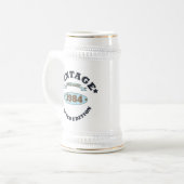 Chope À Bière Soirée de 40 ans vintage personnalisée (Devant gauche)