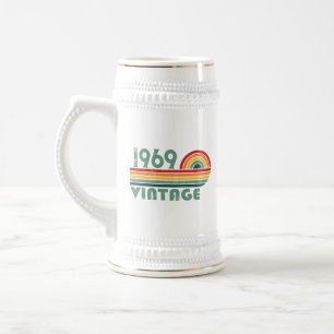 Chope À Bière Soirée personnalisée vintage de 55 ans