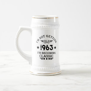 Chope À Bière Soixante vintage 60e anniversaire personnalisée