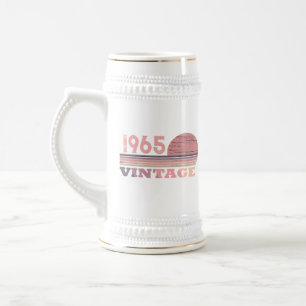 Chope À Bière Soixante vintage 60e anniversaire personnalisée