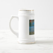 Chope À Bière Sorcière volant avec un chat noir la nuit d'Hallow (Gauche)