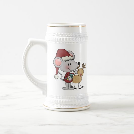 Chope À Bière Souris de Noël et (Gauche)