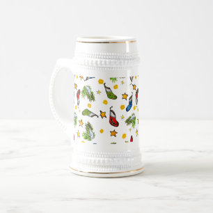 Chope À Bière Souvenir des ornements motifs de Noël